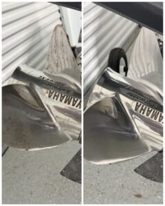 before and after boat prop detailing